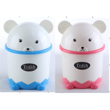 Lovely Cartoon Panda Shape Two Color Plastic Trash Can